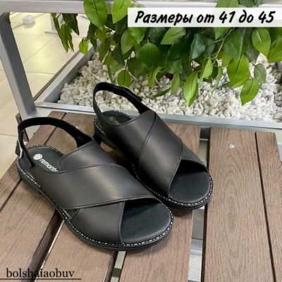 Лот: 22486792. Фото: 1. Кожаные женские сандалии до 45... Сандалии