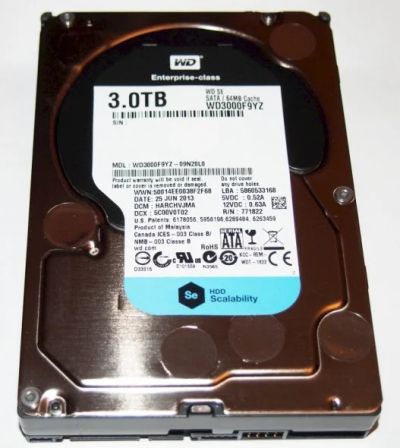 Лот: 4732966. Фото: 1. WD Se 7200rpm WD3000F9YZ. Жёсткие диски (HDD)