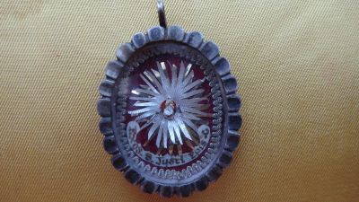 Лот: 6012017. Фото: 1. редкий серебряный мощевик святой... Другое (антиквариат)