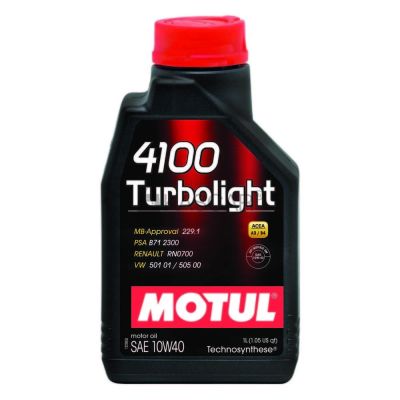 Лот: 10114907. Фото: 1. MOTUL 4100 turbolight 10W-40 1л. Масла, жидкости
