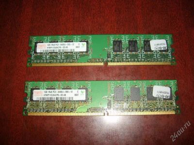 Лот: 2219854. Фото: 1. 2 планки памяти DDR2 по 1024Mb... Оперативная память