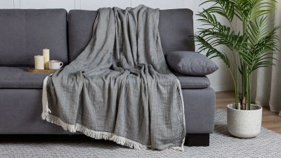 Лот: 23773676. Фото: 1. Муслиновый плед All Natural, цвет... Пледы, покрывала