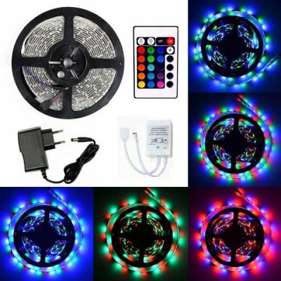 Лот: 18766146. Фото: 1. Светодиодная лента RGB с пультом... Светодиодная подсветка