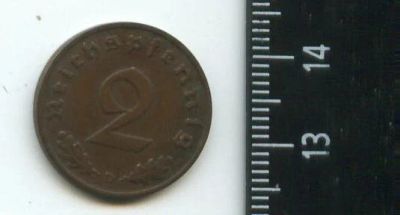 Лот: 16754644. Фото: 1. (№ 6903 ) Германия 2 Пфенига 1938... Германия и Австрия