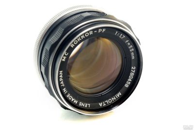 Лот: 7659623. Фото: 1. Minolta MC Rokkor-PF 55mm f1.7... Объективы