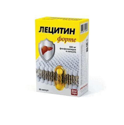 Лот: 23905551. Фото: 1. RealCaps Лецитин Форте капсулы... Лекарства