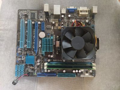 Лот: 17434247. Фото: 1. Am3 Athlon II X4 640+мать+кулер... Процессоры
