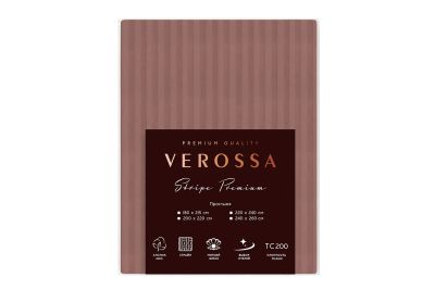 Лот: 23664646. Фото: 1. Простыня Verossa Stripe Premium... Одеяла, подушки