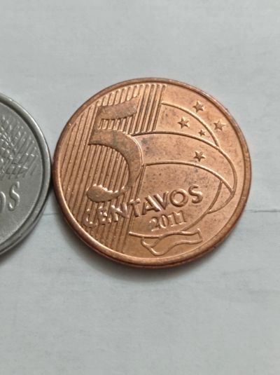Лот: 19663946. Фото: 1. 5 сентаво 2011 г. Бразилия. Блеск... Америка