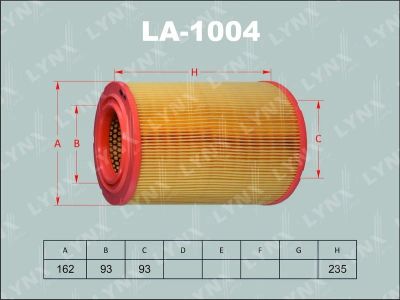 Лот: 13356854. Фото: 1. Lynx LA-1004 Воздушный фильтр. Расходные материалы