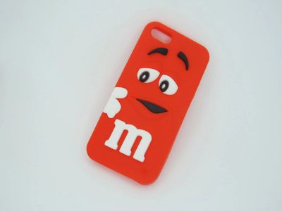 Лот: 4139290. Фото: 1. Чехол для iPhone 5 M&M's красный... Чехлы, бамперы