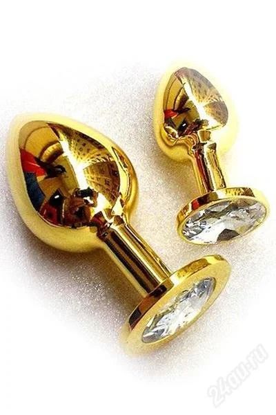 Лот: 2226511. Фото: 1. Анальная втулка золото большая... Игрушки