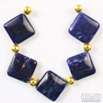 Лот: 9175568. Фото: 1. Sodalite 21x20x6mm 5 штук, комплект... Драгоценные и поделочные камни