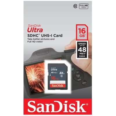 Лот: 6781828. Фото: 1. Карта памяти SD HC 16 GB SanDisk... Карты памяти