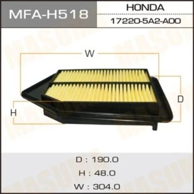 Лот: 18583836. Фото: 1. Воздушный фильтр lhd masuma honda... Расходные материалы
