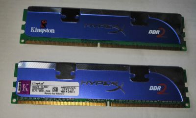 Лот: 15941757. Фото: 1. DDR2 2Gb Kingston HyperX 2 штуки... Оперативная память