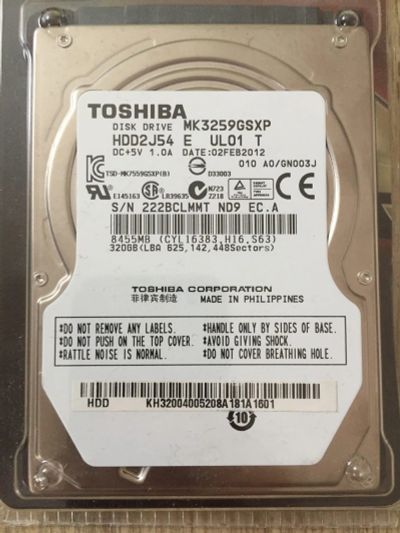 Лот: 15659012. Фото: 1. Жесткий диск (2.5'' Toshiba -... Жёсткие диски (HDD)