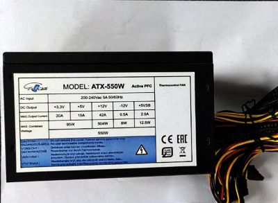 Лот: 25441426. Фото: 1. Блок питания ATX 550Вт Eurocase... Корпуса, блоки питания