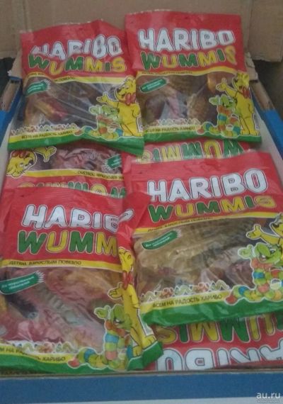 Лот: 17906667. Фото: 1. червячки Вуммис мармелад Haribo... Шоколад, конфеты