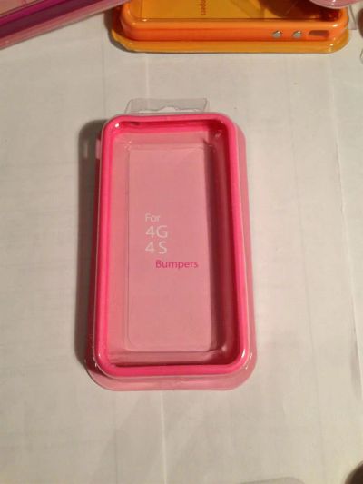 Лот: 3349464. Фото: 1. Бампер розовый iphone 4, 4s. Качественный... Чехлы, бамперы