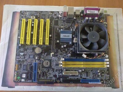 Лот: 373061. Фото: 1. Материнская плата Asus и процессор... Материнские платы