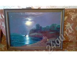 Лот: 411760. Фото: 1. Картина холст масло " Манастырь... Картины, гравюры