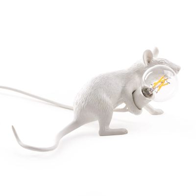 Лот: 21372652. Фото: 1. Настольная Лампа Mouse Lying Белый... Люстры, потолочные и подвесные светильники
