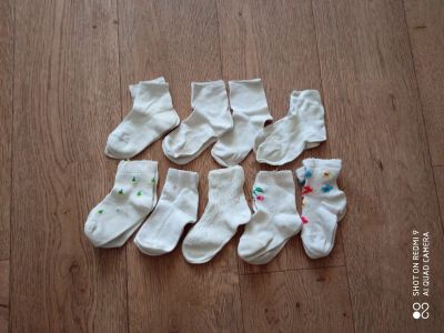 Лот: 18766952. Фото: 1. Носки белые хлопок на 1 - 2 года... Чулочно-носочные изделия