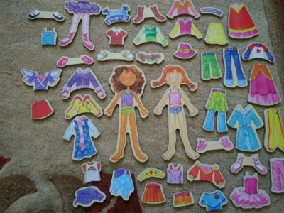 Лот: 9857237. Фото: 1. Магнитные куклы с одеждой,в подарок... Куклы и аксессуары