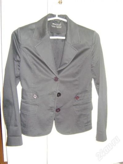 Лот: 1668283. Фото: 1. Пиджак стильный черный ( 44 размер... Пиджаки, жилеты