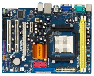 Лот: 4032899. Фото: 1. ASRock N68-GS sock: AM2+ AM3. Материнские платы