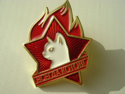 Лот: 20615107. Фото: 1. Значок " Всегда котов". Сувенирные