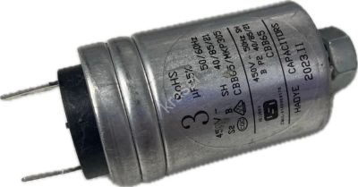 Лот: 21041297. Фото: 1. Конденсатор 450V 3МКФ CBB65 MKP305... Запчасти для стиральных и посудомоечных машин