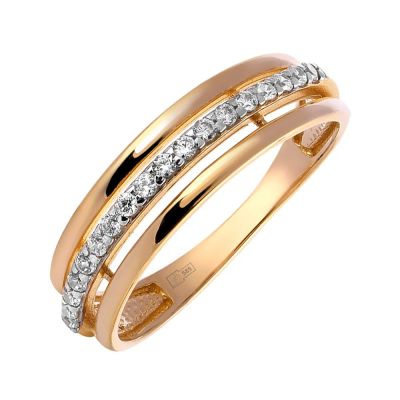 Лот: 23818565. Фото: 1. Кольцо TALANT из золота с фианитами. Кольца, перстни