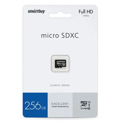 Лот: 21516778. Фото: 1. Карта MicroSD 256Gb SmartBuy class10. Карты памяти