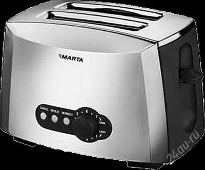 Лот: 2668713. Фото: 1. Тостер MARTA 1705 сталь (на 2к... Кухонная