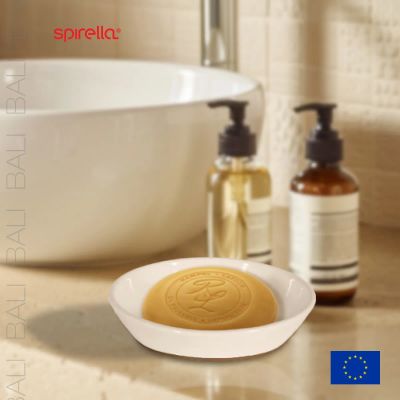 Лот: 24943153. Фото: 1. Мыльница Spirella Bali, цвет белый. Аксессуары для ванной