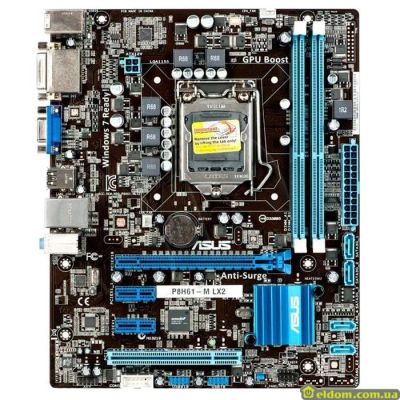 Лот: 10784365. Фото: 1. Материнская плата S1155 ASUS P8H61-M... Материнские платы