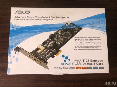 Лот: 11162179. Фото: 1. Asus Xonar DX 7.1 PCI-E X1. Комплект... Звуковые карты