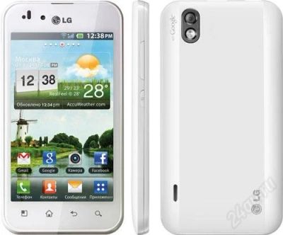 Лот: 1831656. Фото: 1. lg p970 optimus white. Кнопочные мобильные телефоны