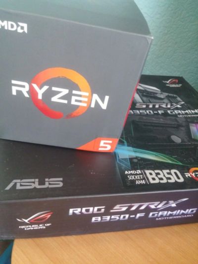 Лот: 11560358. Фото: 1. AMD Ryzen 1600 + Asus ROG strix... Процессоры