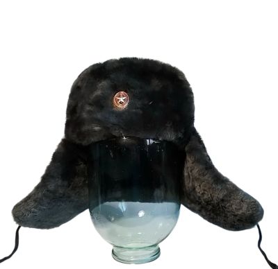 Лот: 25896052. Фото: 1. Шапка-ушанка офицерская натуральная... Головные уборы