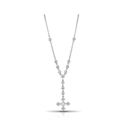 Лот: 23893503. Фото: 1. Серебряное колье с фианитами и... Цепочки