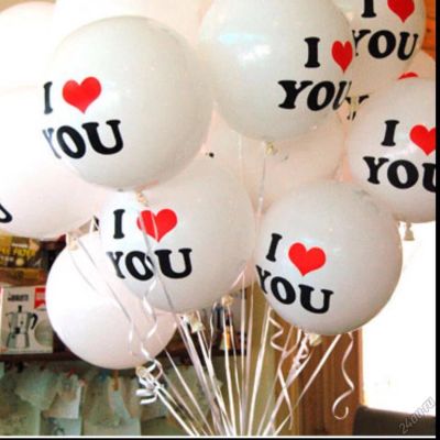 Лот: 5744104. Фото: 1. Шарики l love you белые. Воздушные шары