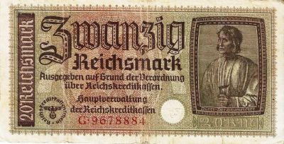 Лот: 17521880. Фото: 1. 20 марок 1939 год . Германия... Германия и Австрия