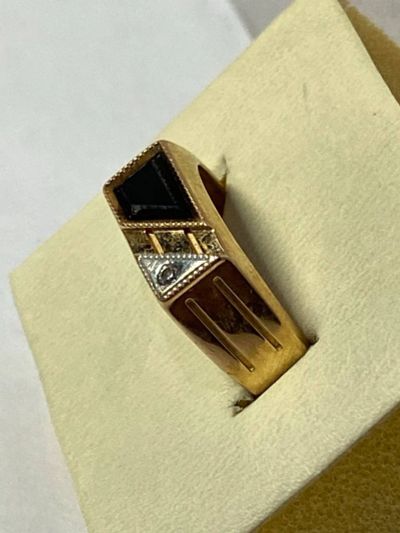 Лот: 22843953. Фото: 1. Золотое кольцо мужское 585 (3443... Кольца, перстни