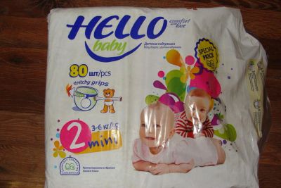 Лот: 10304037. Фото: 1. подгузники hello baby 2 mini. Детская гигиена