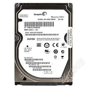 Лот: 2260947. Фото: 1. HDD для ноута Seagate 250 Гб Momentus... Жёсткие диски