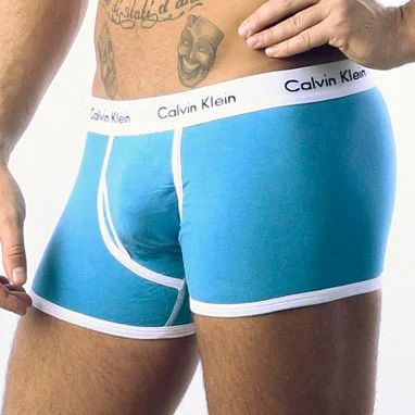 Лот: 3238398. Фото: 1. мужские трусы Calvin Klein бело-голубые. Нижнее бельё, плавки, шорты для плавания