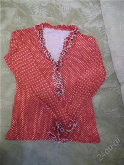 Лот: 2204670. Фото: 1. кофточка красная вся в горошек... Футболки, топы и майки